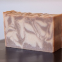 This soap was made with Dutch processed cocoa powder. Reminds me of marble cake!