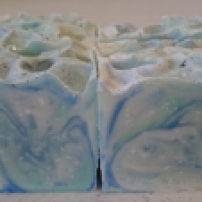 Inspired by my love of winter and the movie Frozen! Avocado and goat milk soap.